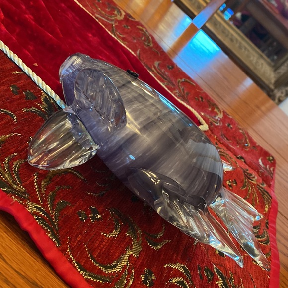 HQT Hand Blown / Made Glass Fish by HQT 9” Long - Picture 8 of 10